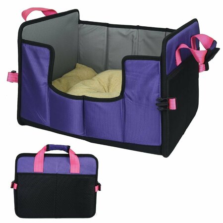 PETPURIFIERS Travel-Nest Folding Cat & Dog Bed, Purple - Large PE3163076